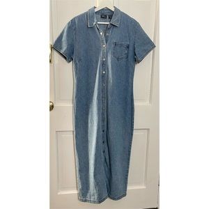 New York & Company button down denim cotton dress VINTAGE!